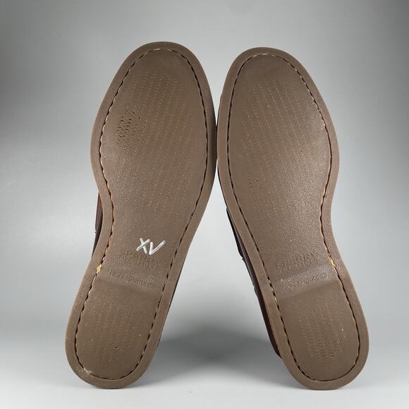 Sperry Top Sider Gold Cup Mens 10.5 Brown Leather 2 Eye Moc Toe Boat Shoe Casual - Picture 4 of 9